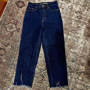 Cropped Cut Off Straight Jeans